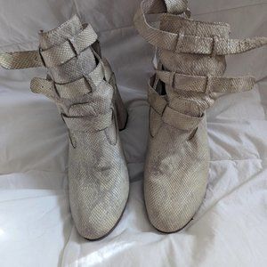 Freebird by Steven Teddy Snakeskin Boots Size 10